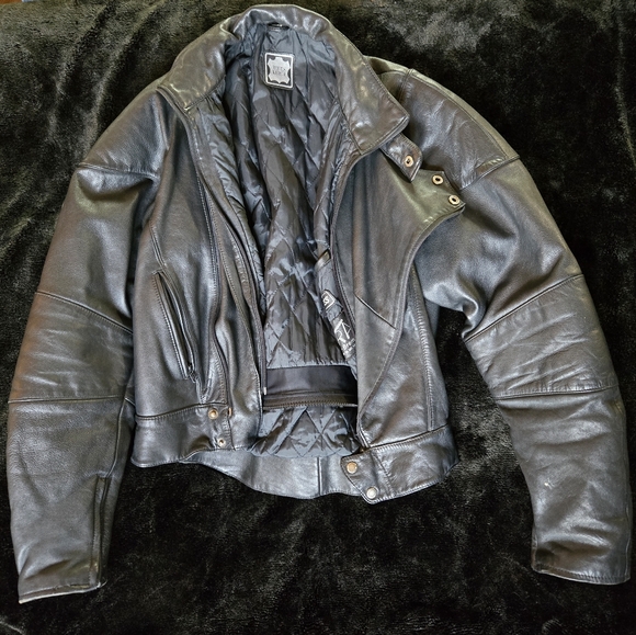 Men's Black Leather Jacket - Picture 1 of 15